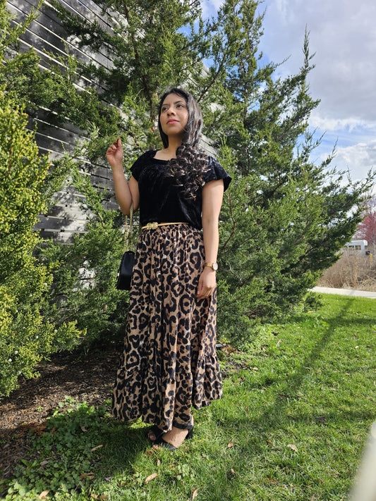 Nahomy Leopard print skirt