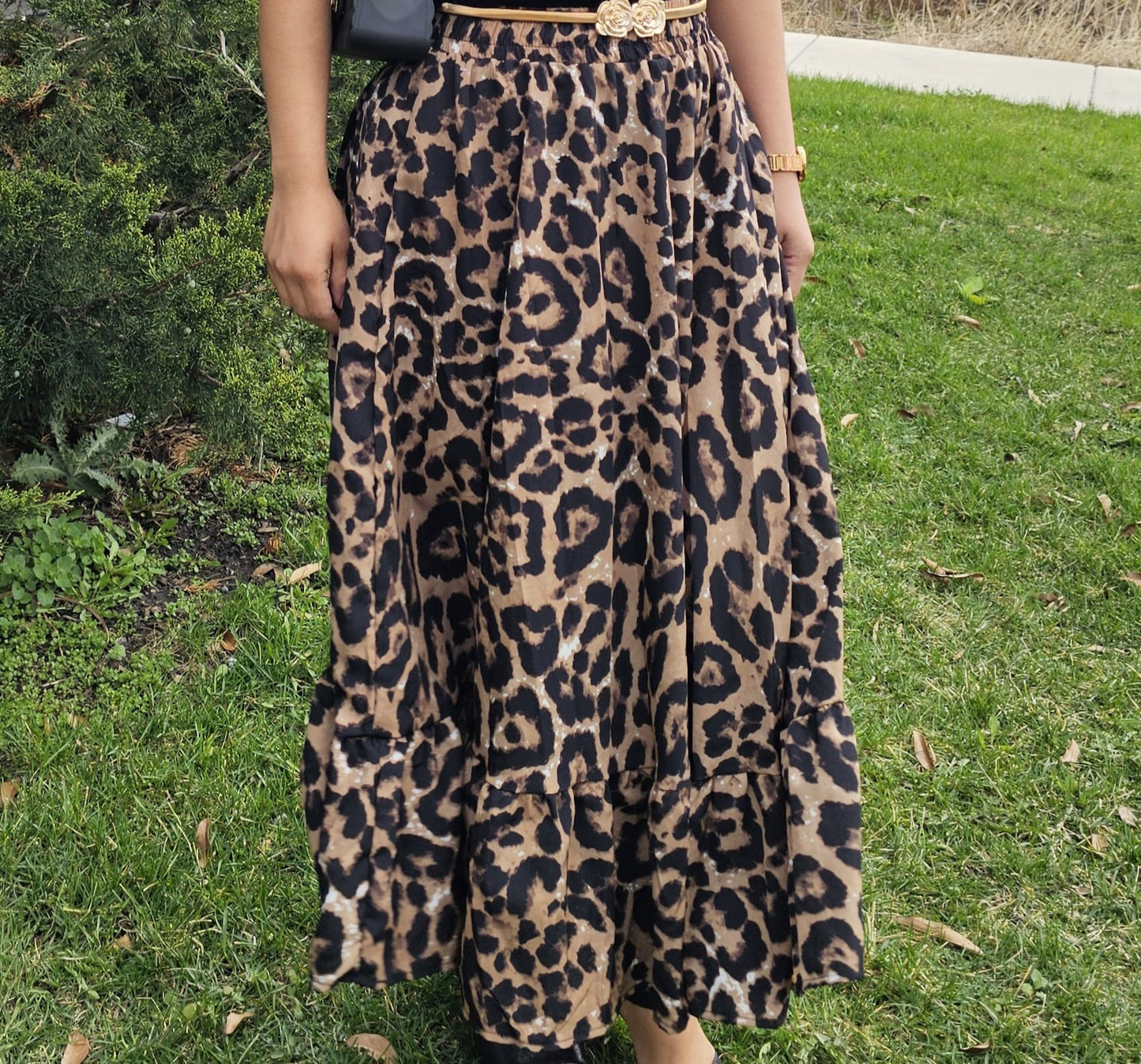 Nahomy Leopard print skirt